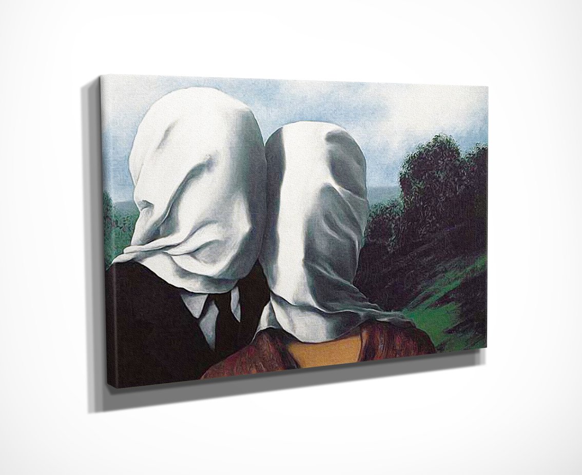 'The Lovers' Rene Magritte Kanvas Tablo