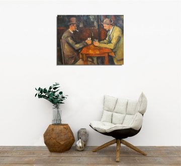 'The Card Players 2' Paul Cezanne Kanvas Tablo