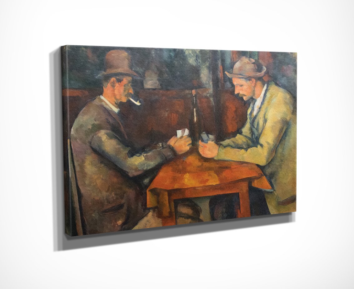 'The Card Players 2' Paul Cezanne Kanvas Tablo