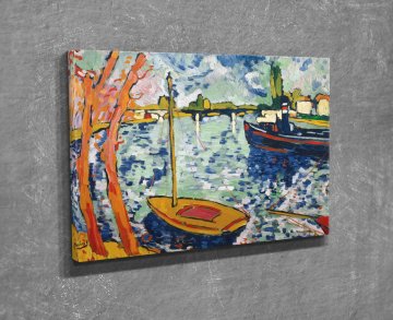 'The River Seine at Chatou' Maurice de Vlaminck Kanvas Tablo