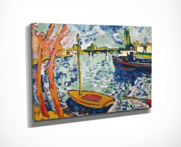 'The River Seine at Chatou' Maurice de Vlaminck Kanvas Tablo