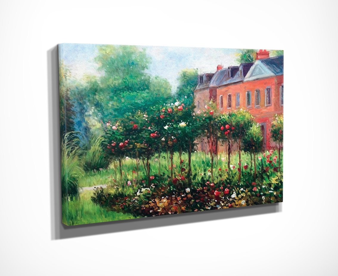 'The Rose Garden at Wargemont' Kanvas Tablo
