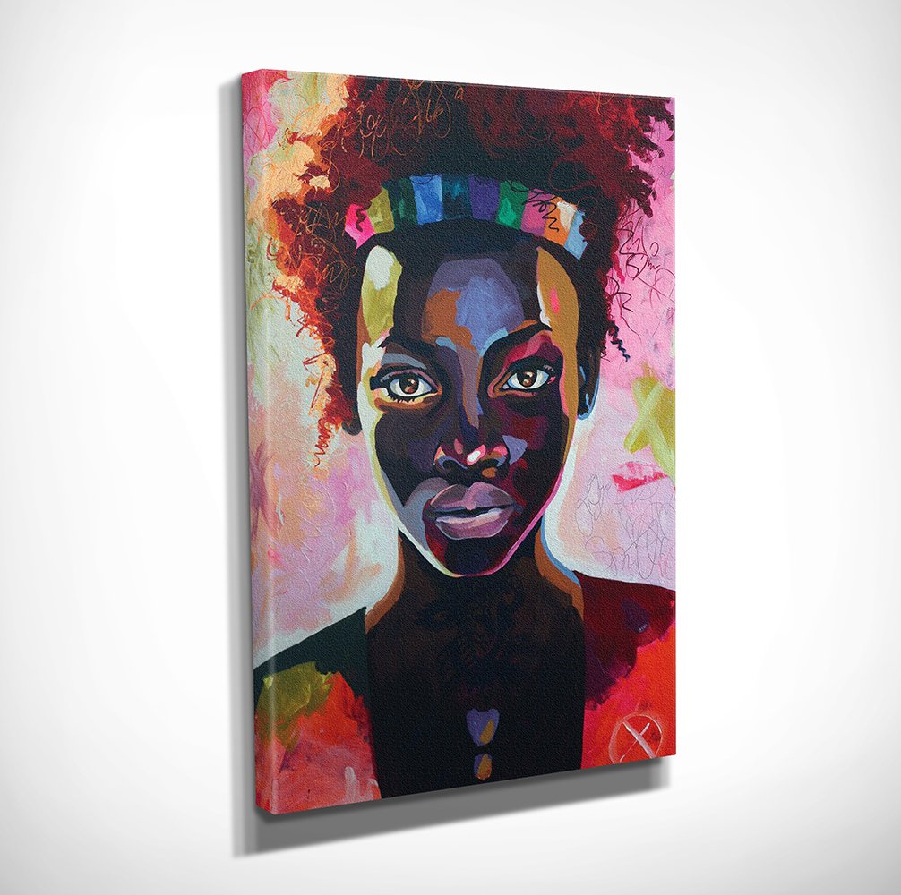 Pop Art African Girl Kanvas Tablo