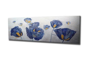 Mavi Çiçekler Kanvas Tablo