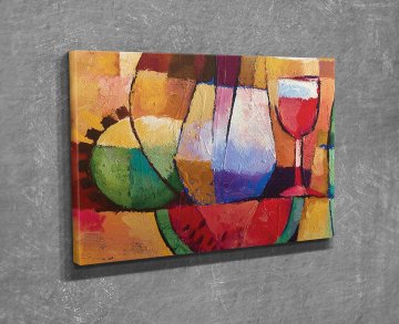 Wine and Watermelon Kanvas Tablo