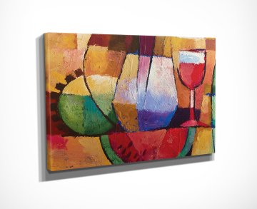 Wine and Watermelon Kanvas Tablo