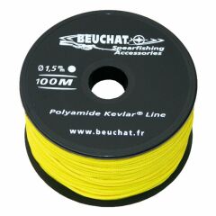 BEUCHAT Zıpkın Makara İpi Naylon Kevlar 100m, 1,5mm sarı