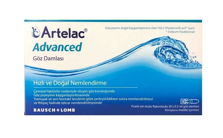 Bausch & Lomb Artelac Advanced Göz Damlası 0,5 ml X 30 Adet