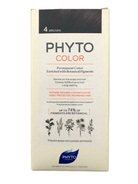 Phytocolor 4 Kestane Amonyaksız Kalıcı Bitkisel Saç Boyası