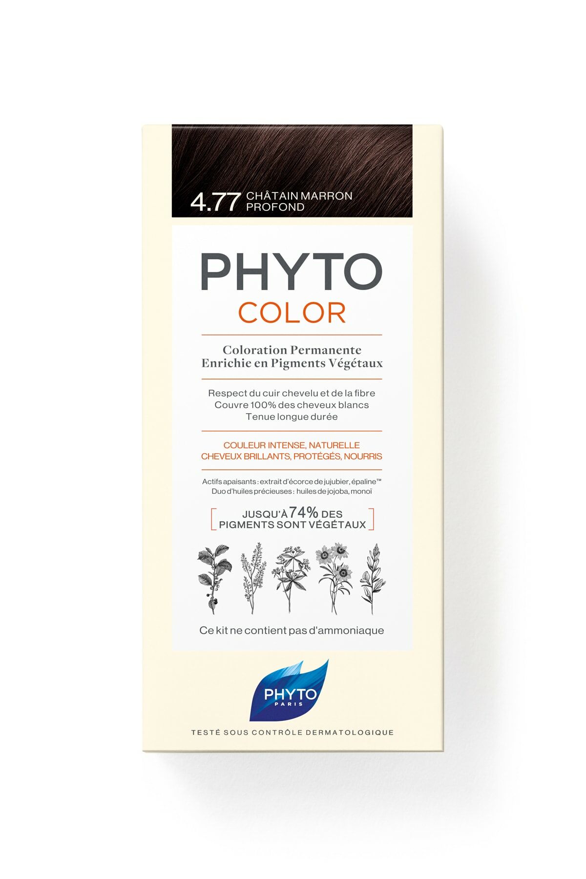 Phyto color 4.77  Yoğun Kestane Bakır Amonyaksız Kalıcı Bitkisel Saç Boyası