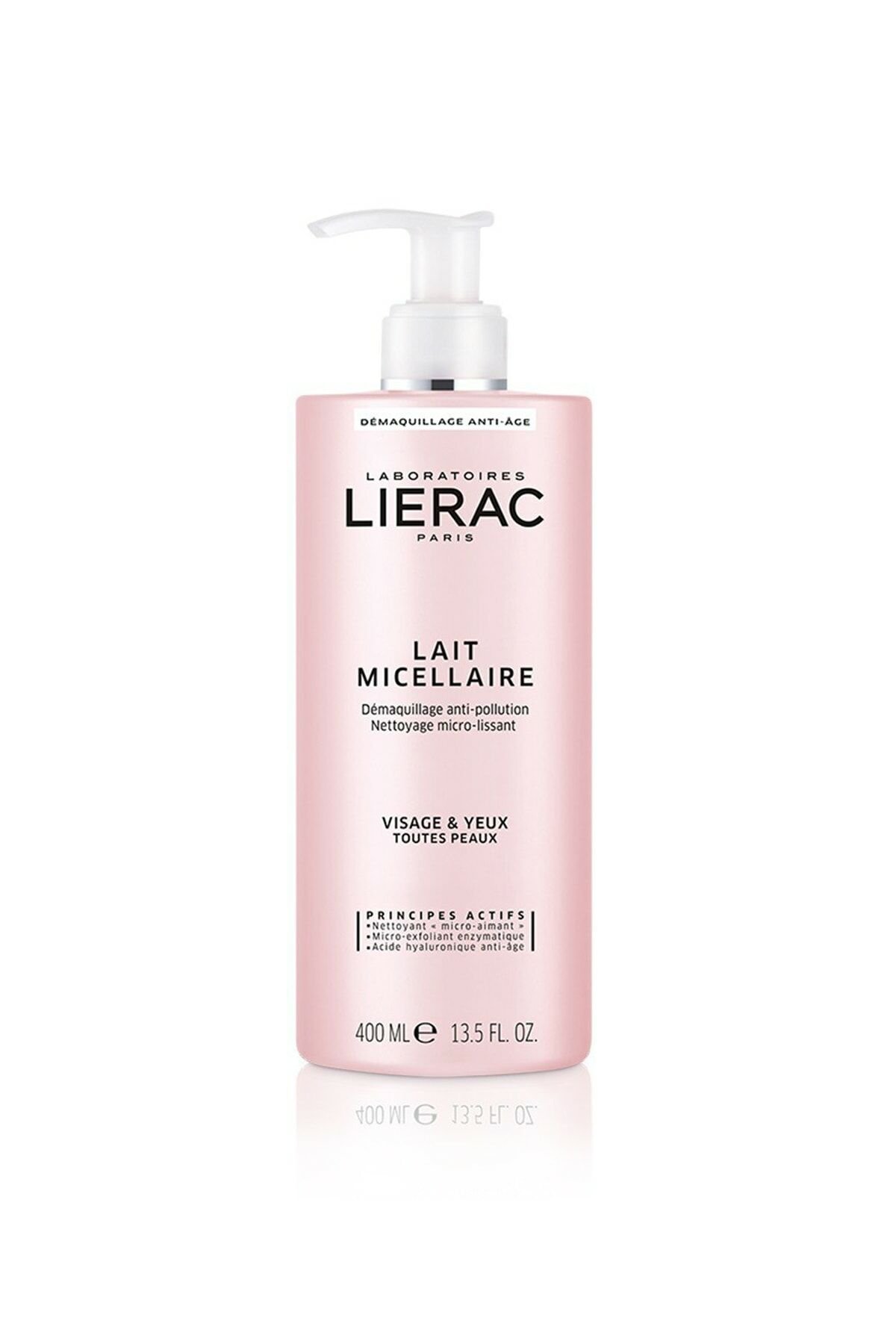 Lierac Double Cleanser Micellar Milk Tüm Cilt Tipleri Için Çift Etkili Miseler Süt Temizleyici 400 ml