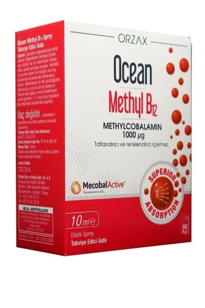 Orzax Ocean Methyl Cobalamin B12 Sprey 10 ml