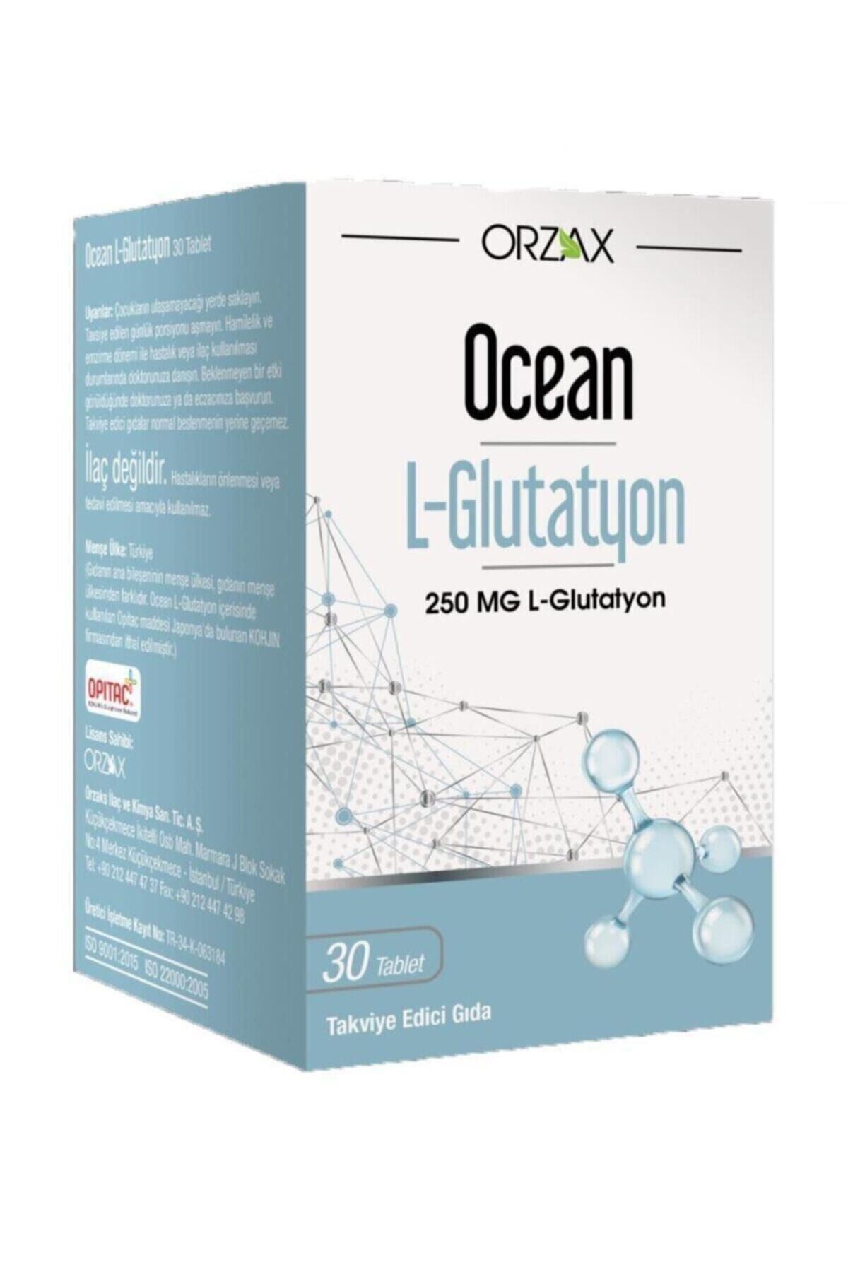 Orzax Ocean L-glutathione 250 Mg 30 Tablet Takviye Edici Gıda