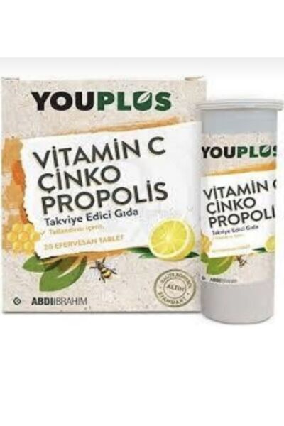 Youplus Vitamin C Çinko Propolis 20 Efervesan