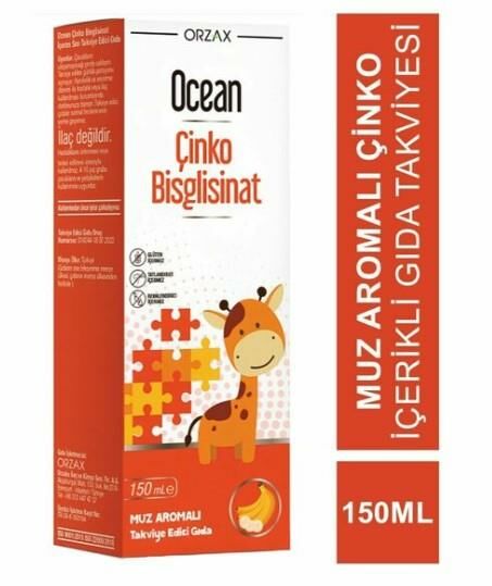 Ocean Çinko Bisglisinat Şurup Muz Aromalı 150 ml