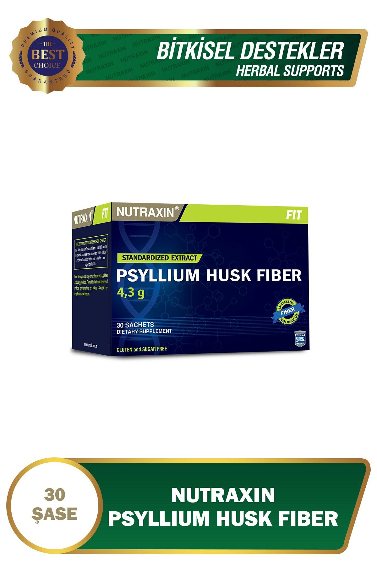 Nutraxin Psyllium Husk Fiber 4 g x 30 Saşe Karnıyarık Otu Lifi