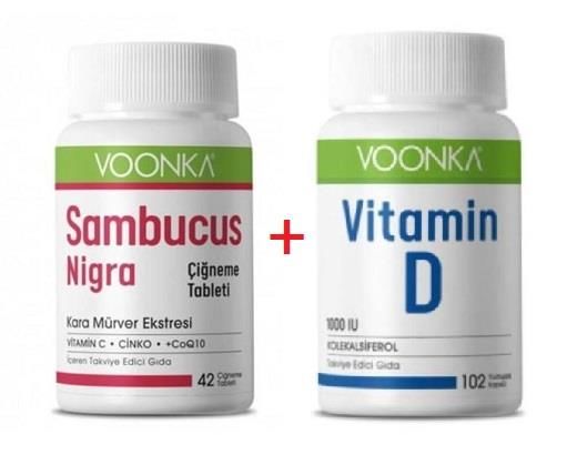 Voonka Sambucus 42 Tablet + Vitamin D 102 Tablet Kış Paketi