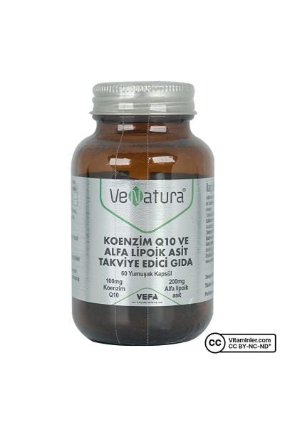 Koenzim Q10 Ve Alfa Lipoik Asit Takviye Edici Gıda 60 Kapsül