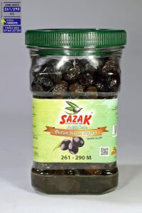 Sazak Yağlı Sele Siyah Zeytin 900 gr. (İRİ) 261-290