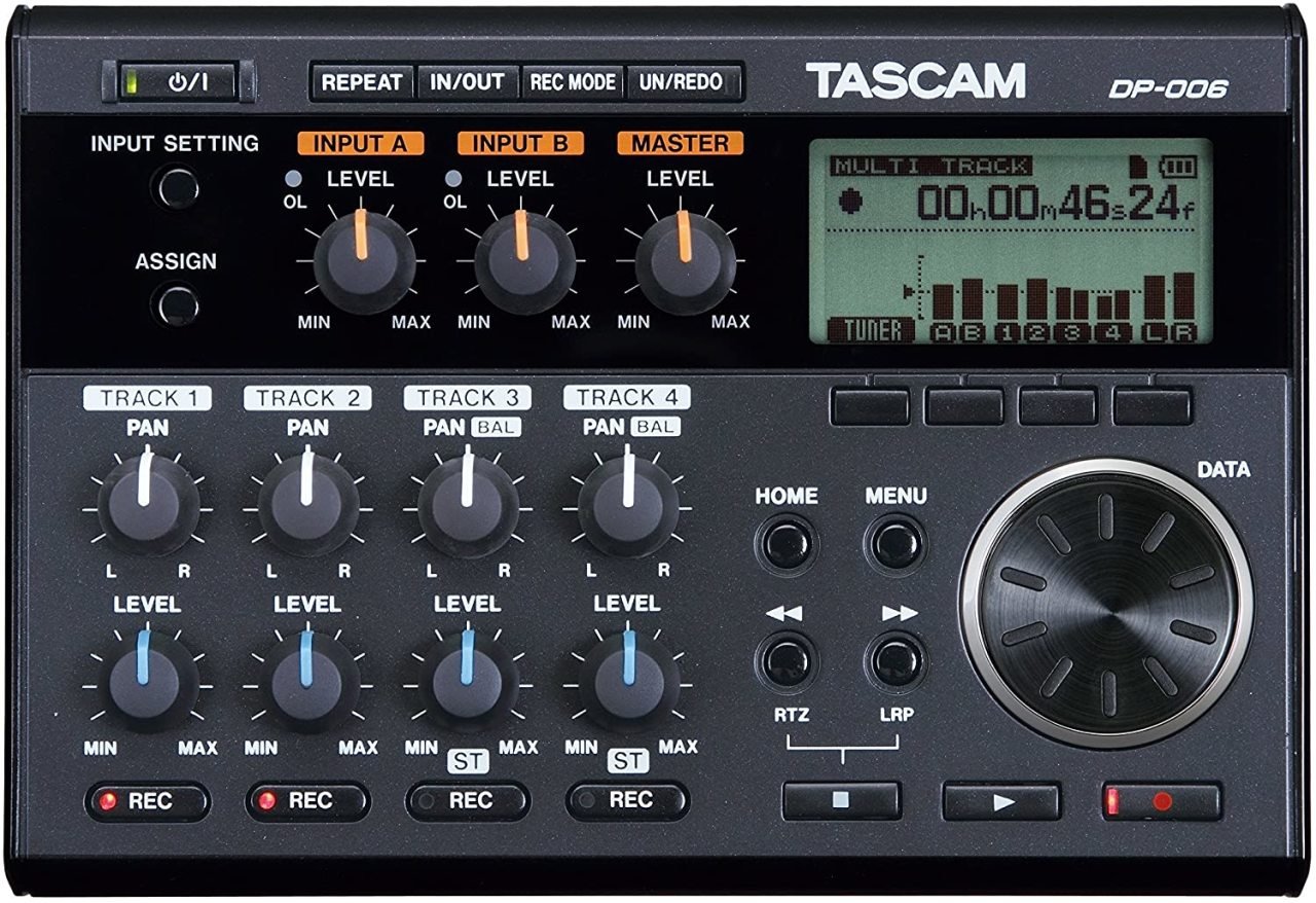 Tascam DP-006 6-Track Digital Pocketstudio Multi-Track Audio Recorder