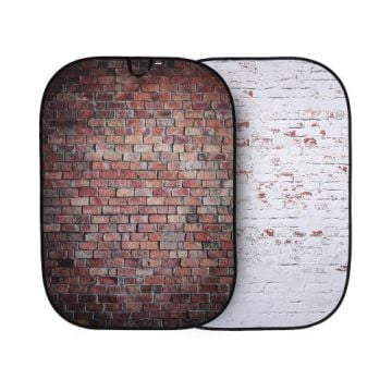 Lastolite Urban Collapsible Background 1.5 x 2.1m Red/Distressed White Brick-LB5706