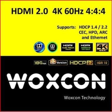 Woxcon 4K 60Hz 18G HDMI 2.0 Kablo 3 Metre