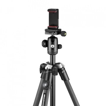 Manfrotto MKELMII4MB-BH+Mobil Remote Element MII Alimünyum Ters Katlanır Tripod + Mobil Remote