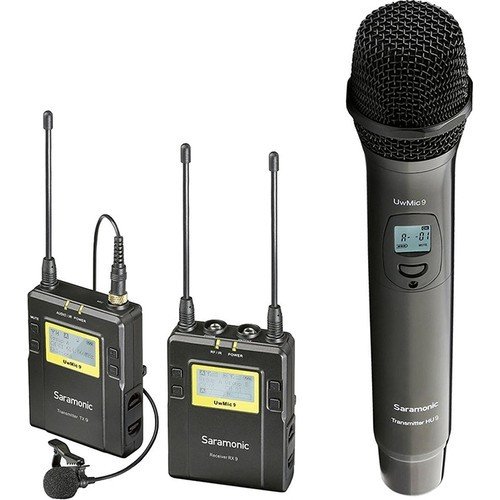 Saramonic  UwMic9 (RX9 +HU9+TX9) Yaka Mikrofonu  ve Kablosuz EL Mikrofonu