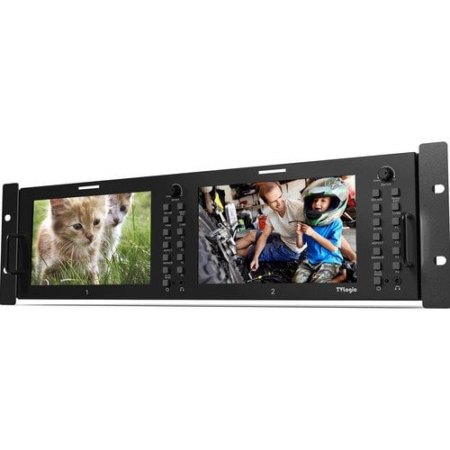 TVLogic RKM-270A Çift 7'' HD/SD Çok Kanallı LCD Raf Monitörü