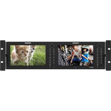 TVLogic RKM-270A Çift 7'' HD/SD Çok Kanallı LCD Raf Monitörü