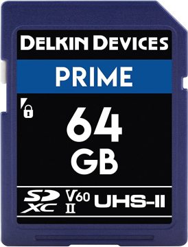 Delkin 64GB 250O/150Y PRIME UHS-II (V60) SDXC Bellek