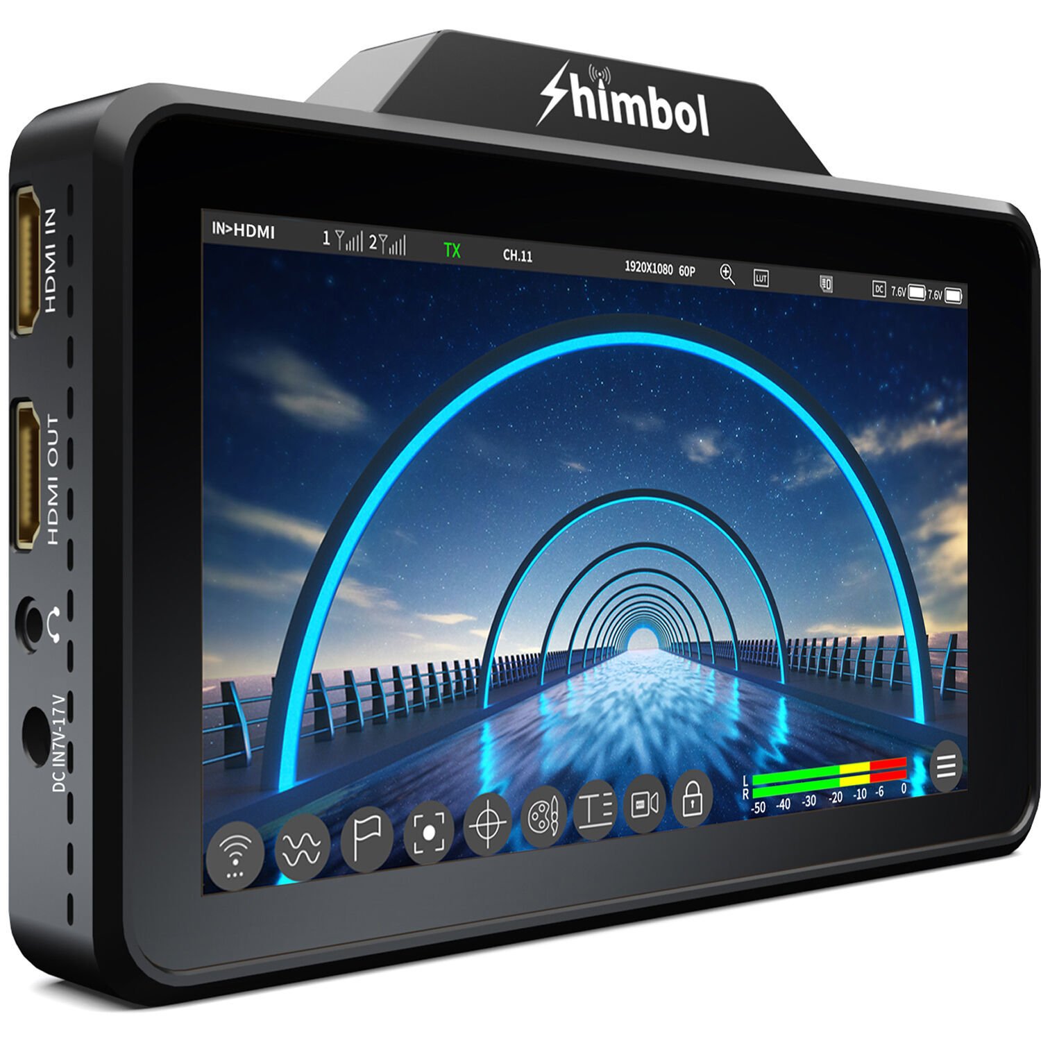 Shimbol ZO600M 5,5'' 1080p60 Kablosuz HDMI Dokunmatik Ekran Kayıtçı/Monitör