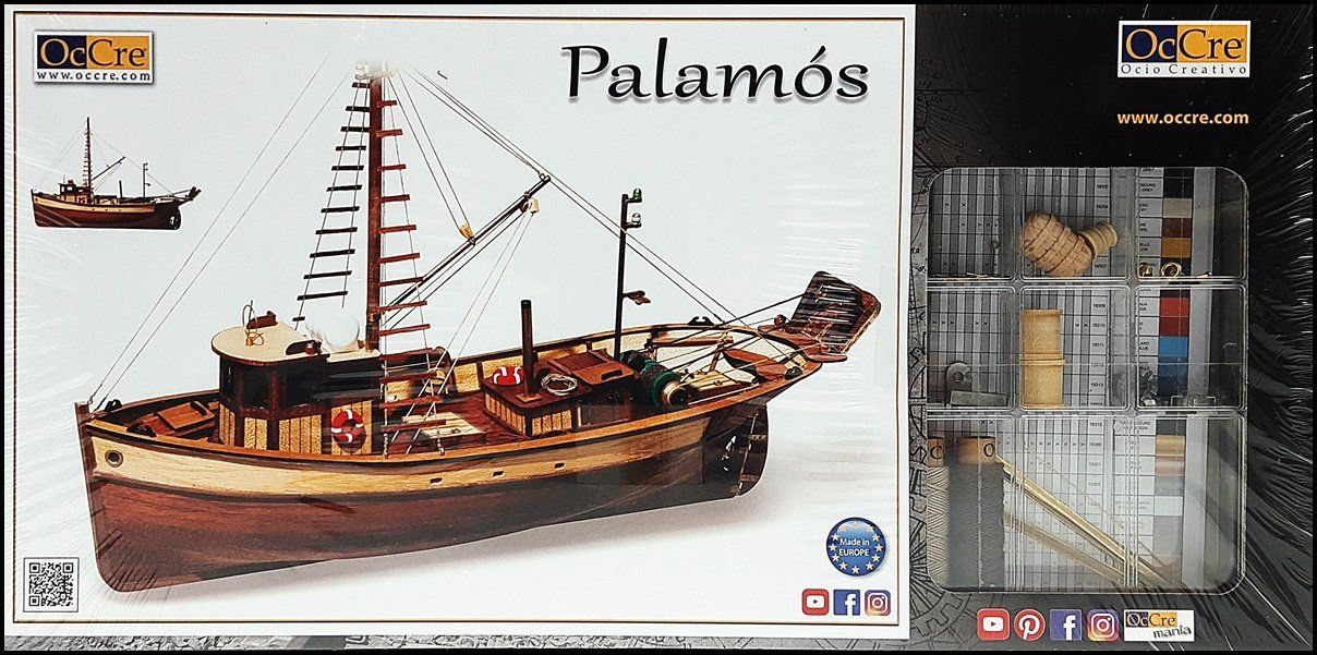 Occre 12000 1/45 Palamos Balıkçı Teknesi Demonte Ahşap Maketi