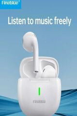 Fineblue Beyaz M5 Kablosuz Kulaklık Bluetooth Kualklık