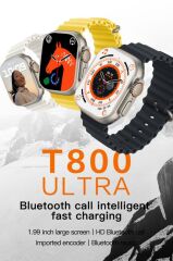 Torima T8 UltraNew Siyah Kasa Gri+Siyah Kordon Bt Çağrı Özellikli Akıllı Saat