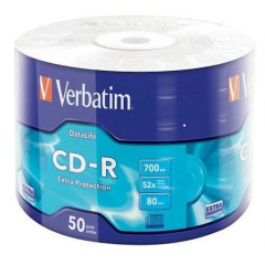 Verbatim 700 MB 52X 80Min CD-R 50'li 1 Paket