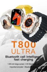 T800 Ultra 45MM Tam Ekran Bt Çağrı Özellikli Akıllı Saat Gri
