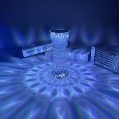 LW-5 Şarjlı Kristal Elmas Masa Lambası Dokunmatik Romantik Akrilik Led Gece Lambası