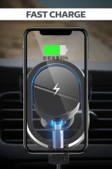 Torima Magnetic Car Wirelless Charging Telefon Tutucu Araç Şarjı 15W-D6