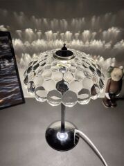 LW-15 Abajur Kristal Elmas Masa Lambası Kumandalı Romantik Akrilik Led Gece Lambası Gümüş