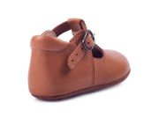 Little George Kahverengi Tokalı Unisex Hakiki Deri İlk Adım Çocuk Ayakkabısı