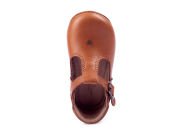 Little Heart Kahverengi Tokalı Unisex Hakiki Deri İlk Adım Çocuk Ayakkabısı
