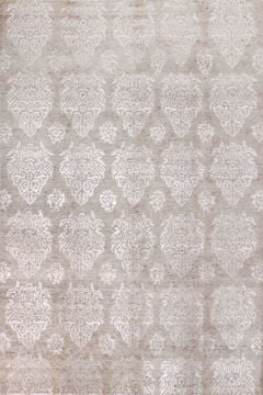 İpek Damask Desenli El Halısı