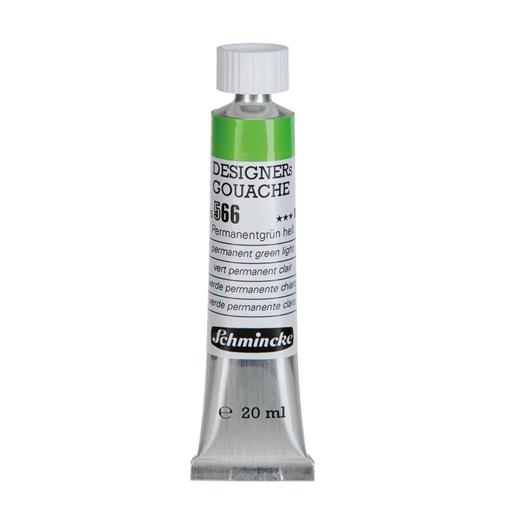 Schmincke 566 Permanent Green Light HKS Designers' Gouache Boya 20 ml