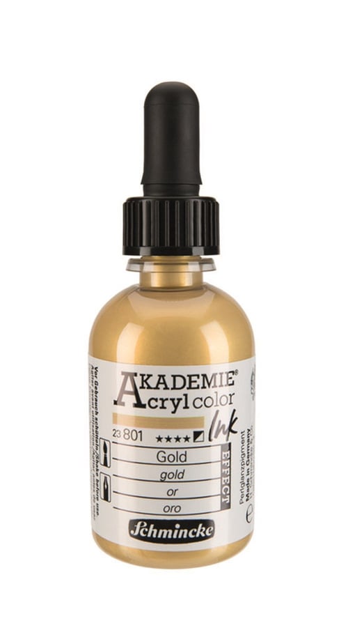 Schmincke acrylcolor Akrilik Mürekkep 50 ml 801 gold