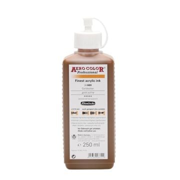 Schmincke Aerocolor Akrilik Mürekkep 250 ml 600 Gold Ochre