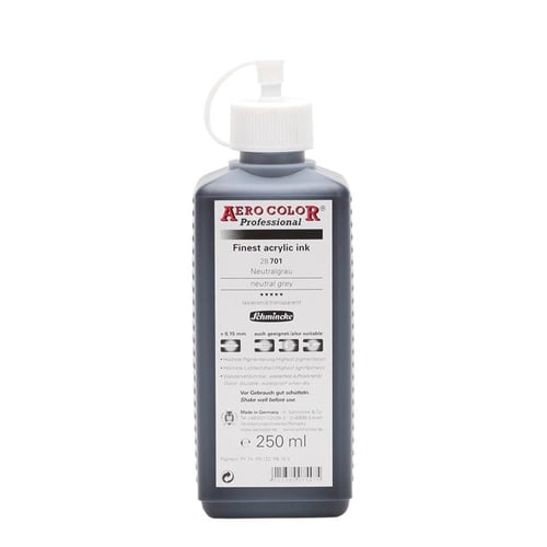 Schmincke Aerocolor Akrilik Mürekkep 250 ml 701 Neutral Grey