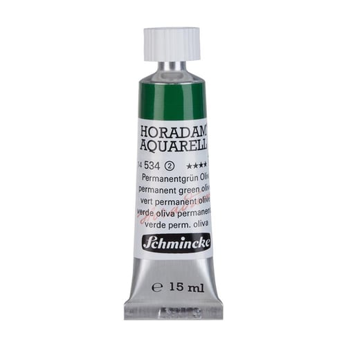 Schmincke Horadam Aquarell Artist Sulu Boya 15 ml Tüp Seri 2 534 permanent green olive