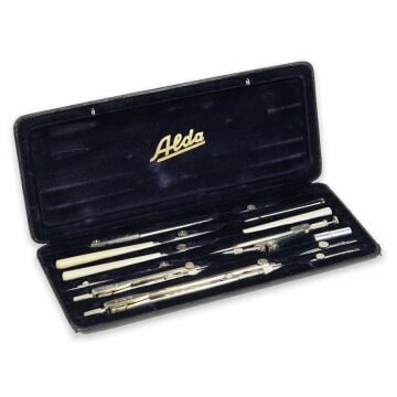 Alda Alten Dambach Neusilbe PVIb Antika Pergel Seti No: 224