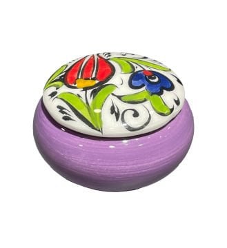 Tiryakiart Desenli Seramik Hokka 30 cc - Lila
